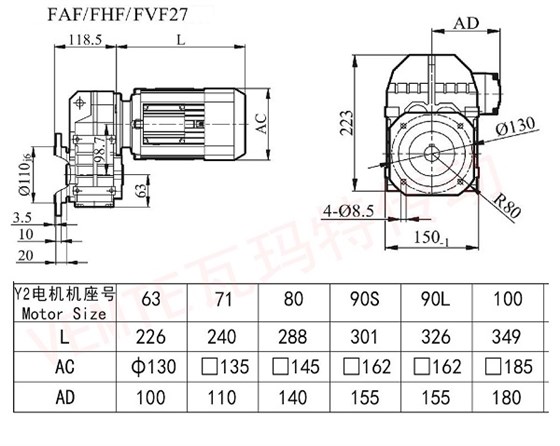 FAF FHF FVF27减速机图纸