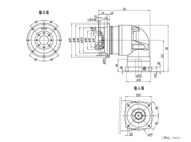 NDR064系列精密行星减速机型号参数与图纸