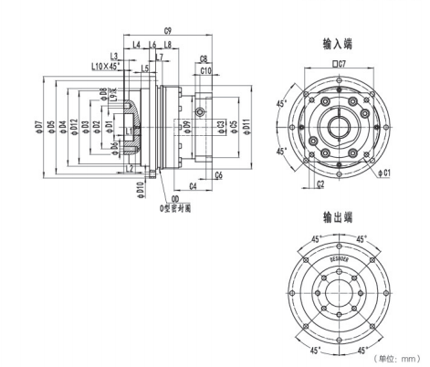 <b>ND064系列精密行星减速器型号大全及尺寸图</b>