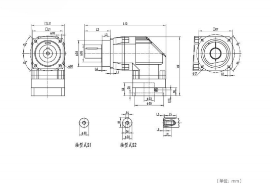 NFR180系列精密行星减速器型号尺寸与图纸大全