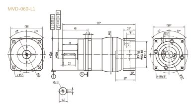 MVD-060-L1系列精密行星减速器型号尺寸与图纸