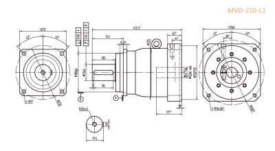 <b>MVD-210-L1系列精密行星减速器型号尺寸与图纸</b>