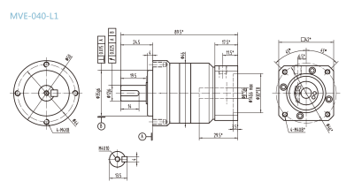 <b>MVE-040-L1系列精密行星减速器型号尺寸与图纸</b>