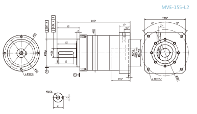 MVE-155-L2系列精密行星减速器型号尺寸与图纸