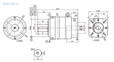 MVE-235-L2系列精密行星减速器型号尺寸与图纸