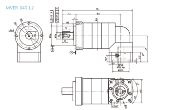 MVER-040-L2系列精密行星减速器型号尺寸与图纸