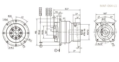 MAF064L1系列精密行星减速器型号_尺寸_图纸