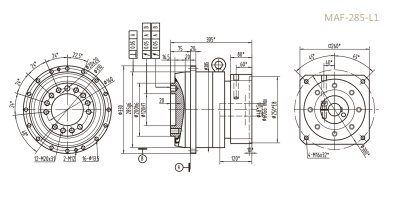 MAF285L1精密行星减速器型号_尺寸_图纸_参数