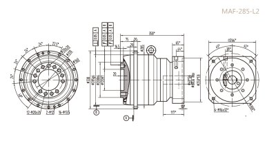 MAF285L2精密行星减速器型号_尺寸_图纸_参数