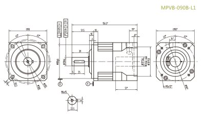 MPVB090BL1精密行星减速机型号_尺寸_图纸_参数